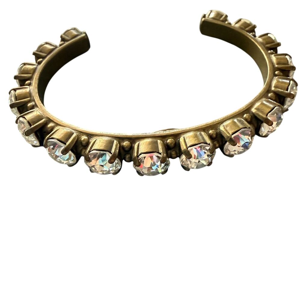 Sorrelli Crystal Brass Tone Cuff Bracelet